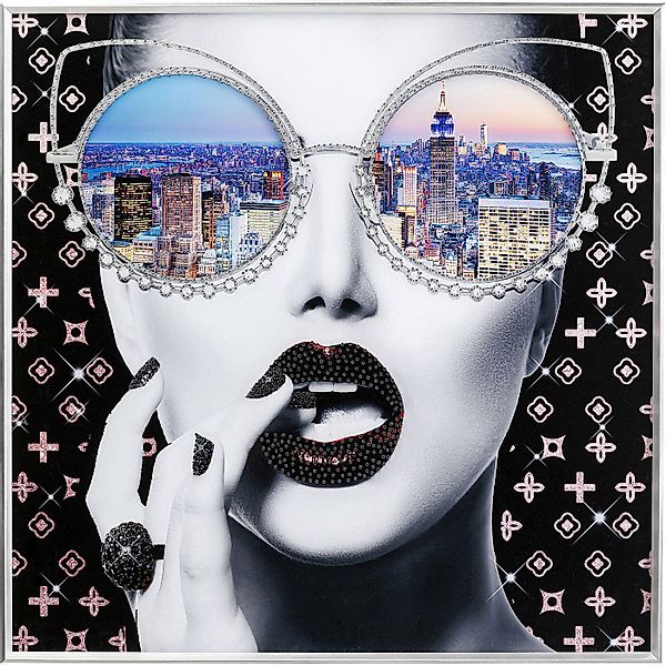 Kare Design Glasbild NY View, Frau, günstig online kaufen