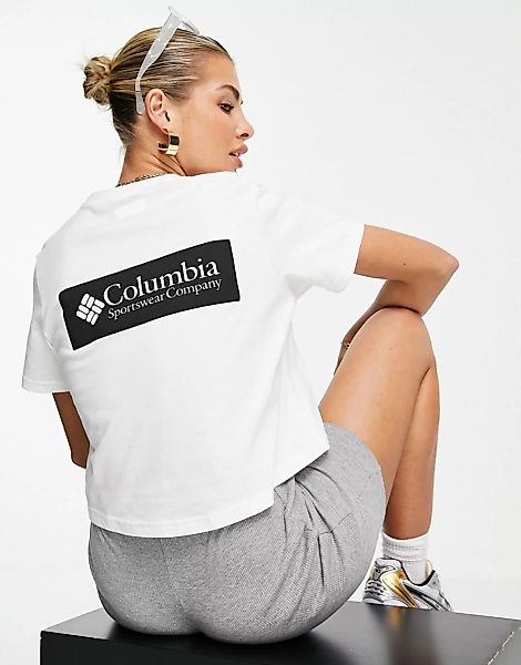 Columbia – North Cascades – Kurz geschnittenes T-Shirt mit Rückenprint in W günstig online kaufen
