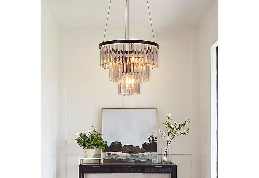 ZMH Pendelleuchte Esszimmer E27 Kristall Design Hängelampe für Wohnzimmer K günstig online kaufen