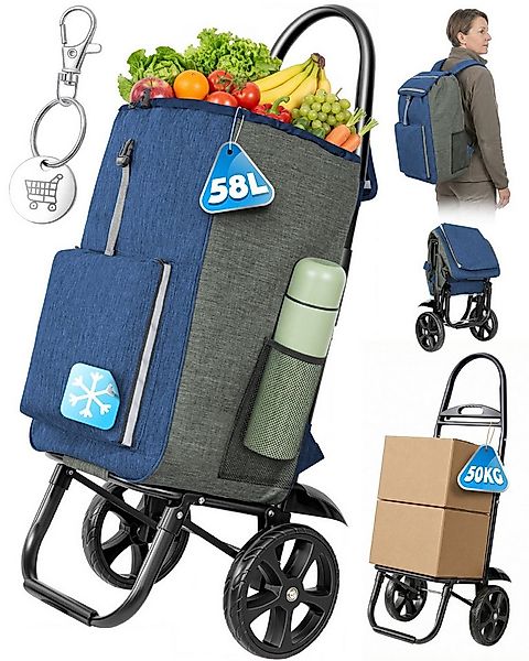 HOMECALL Einkaufstrolley klappbar Einkaufswagen 4-in-1 Utility Trolley Mit günstig online kaufen