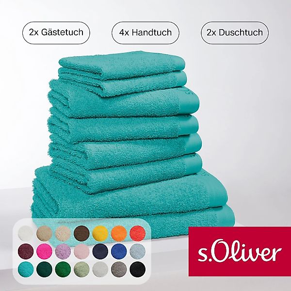 s.Oliver Handtuch Set "s.Oliver, Premium Qualität, 600 gr/m²" Set 8 Stk. Wa günstig online kaufen