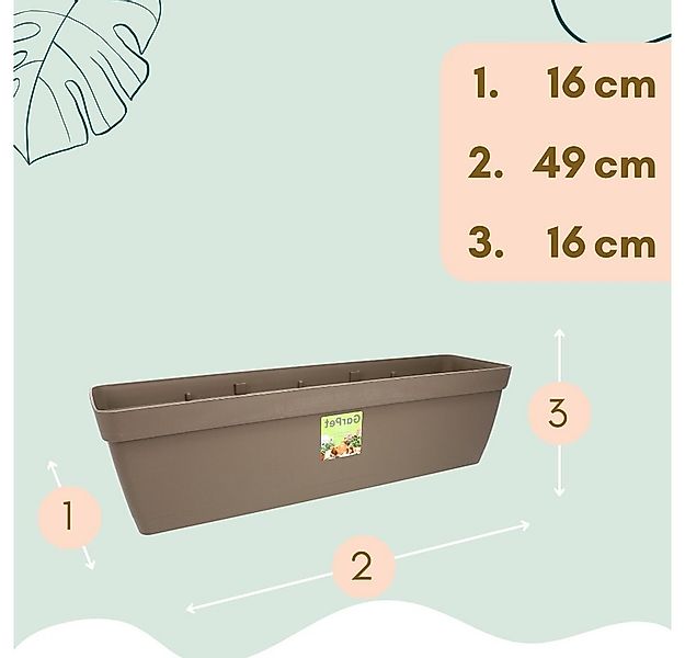 GarPet Balkonkasten 2er Set Blumenkasten Balkon Geländer Halterung Wassersp günstig online kaufen