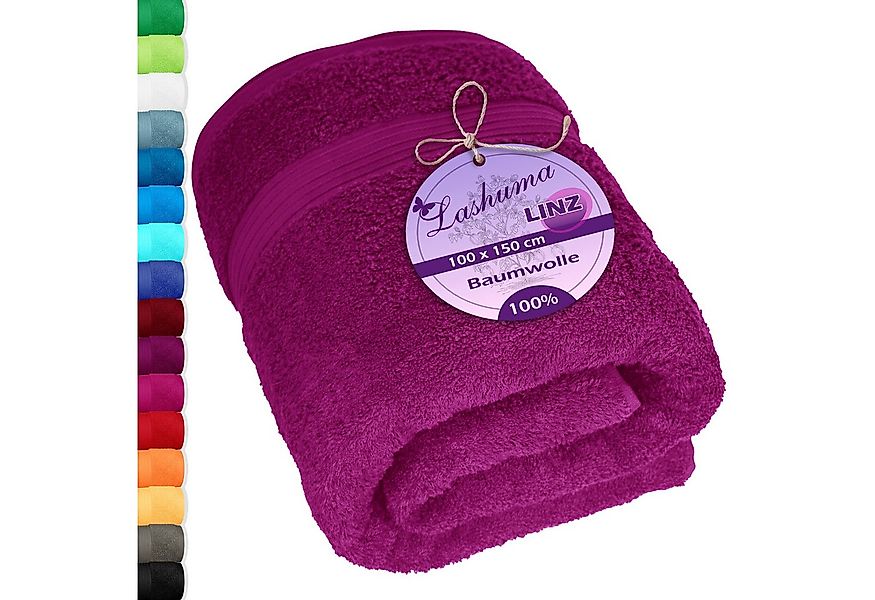 Lashuma Badetuch - Badehandtuch Linz, Frottee (1-St), XXL Handtuch lila 100 günstig online kaufen