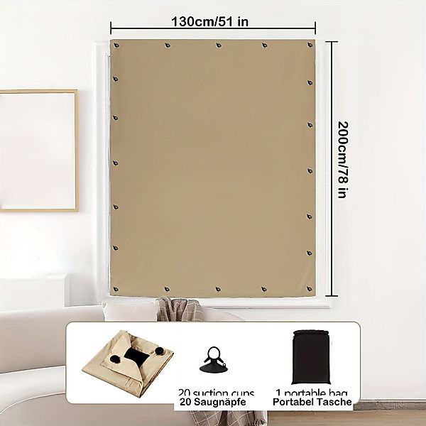 BTTO V&G Verdunkelungsvorhang Fenster Verdunkelung,Blackout Vorhang günstig online kaufen