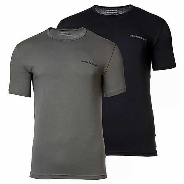 EMPORIO ARMANI Herren T-Shirt, 2er Pack - Kurzarm, Rundhals, Stretch Cotton günstig online kaufen
