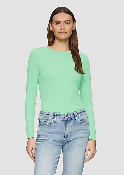 s.Oliver Langarmshirt Geripptes Langarmshirt im Slim günstig online kaufen