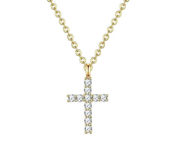 Lulu & Jane Collier Kreuz gelbgold günstig online kaufen