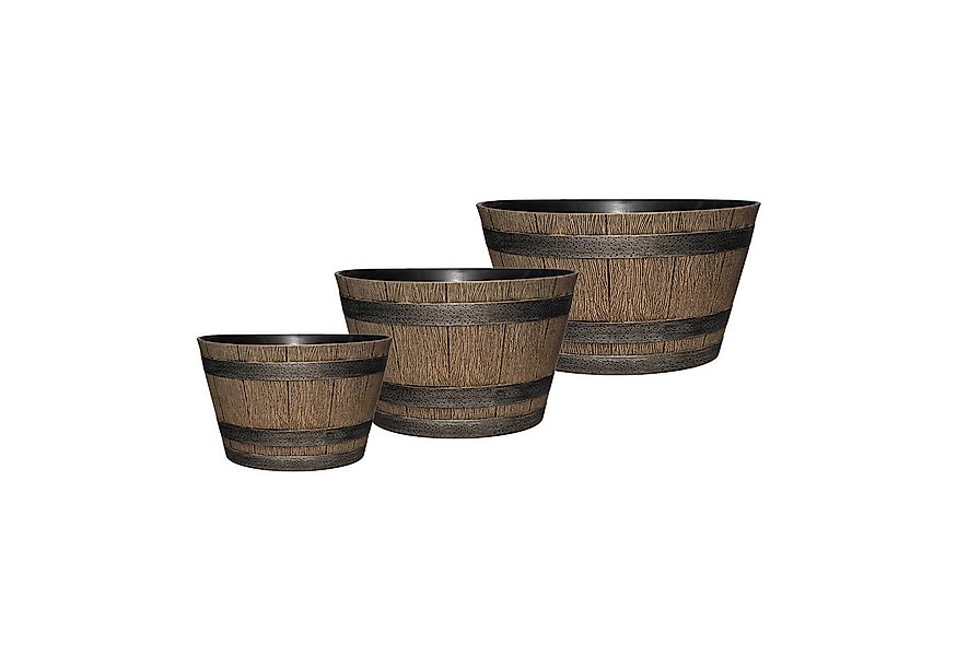 HTI-Living Pflanzkübel Blumenkübel Nessa Holzoptik 3er-Set (Set, 3 St., 3 B günstig online kaufen