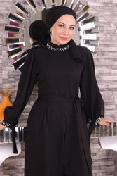 MODAMİHRAM Maxikleid Inci Detailliertes Jumpsuit-Kleid günstig online kaufen