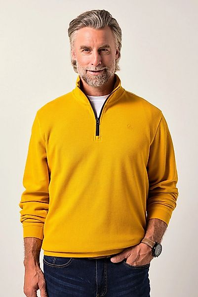 Boston Park Sweatshirt Troyer Piqué Zippkragen günstig online kaufen