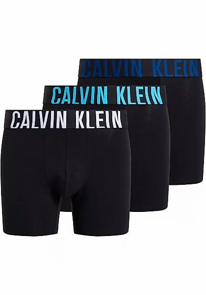 Calvin Klein 3-er Set Boxer Briefs Schwarz mit verschiedenfarbigem Webbund günstig online kaufen