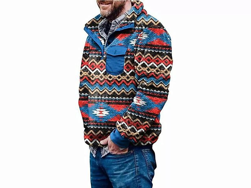 KIKI Sweatblazer Jacke Sweatshirt Warmer Vintage Herren Pullover mit Tasche günstig online kaufen