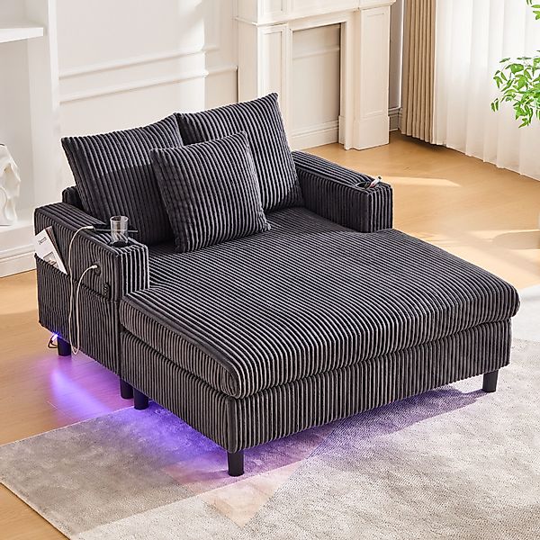 STILVORA Relaxsessel Liegestuhl Loungesessel mit Getränkehaltern,Sessel günstig online kaufen