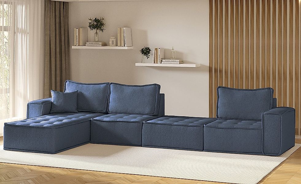 Fun Möbel Ecksofa Modulsofa 4-teilig SANDE XL in Stoff, Alle Module zu Syst günstig online kaufen