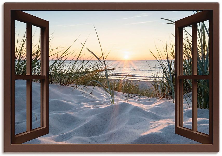 Artland "Ostseestrand durchs Fenster" Meer Bilder 1 Stk. tlg. als Alubild, günstig online kaufen