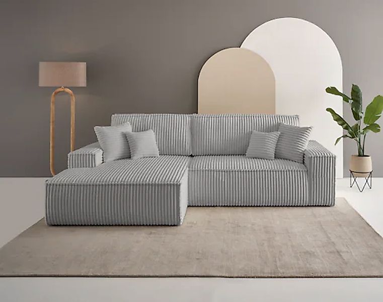 OTTO home Ecksofa »FINNLEY, L-Form 257 cm, Schlafsofa« mit Bettkasten, in B günstig online kaufen