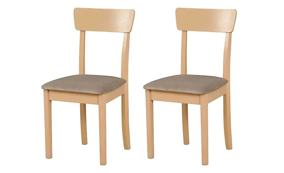 Esszimmerstuhl 2er-Set   ¦ beige ¦ Maße (cm): B: 43 H: 86 Stühle > Küchenst günstig online kaufen