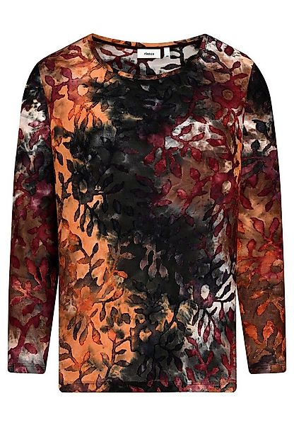 elanza T-Shirt Shirt mit floralem Muster in Rot/Orange (1-tlg) günstig online kaufen