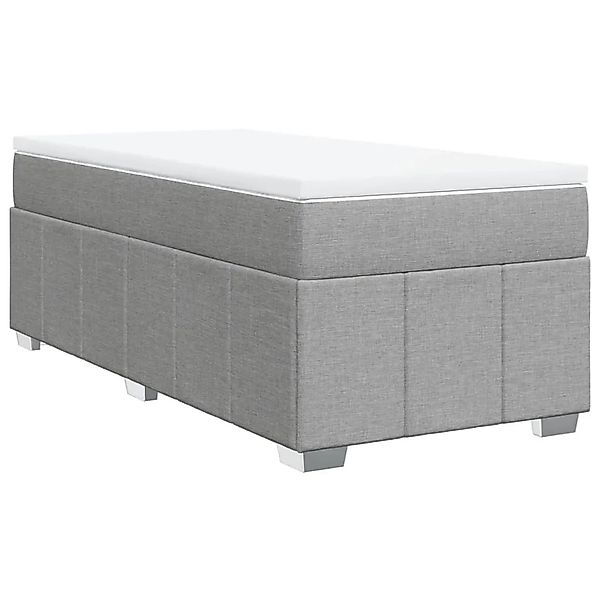 vidaXL Boxspringbett mit Matratze Hellgrau 80x200 cm Stoff 3285428 günstig online kaufen