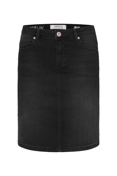 SOCCX Jeansrock mit Gehschlitz günstig online kaufen