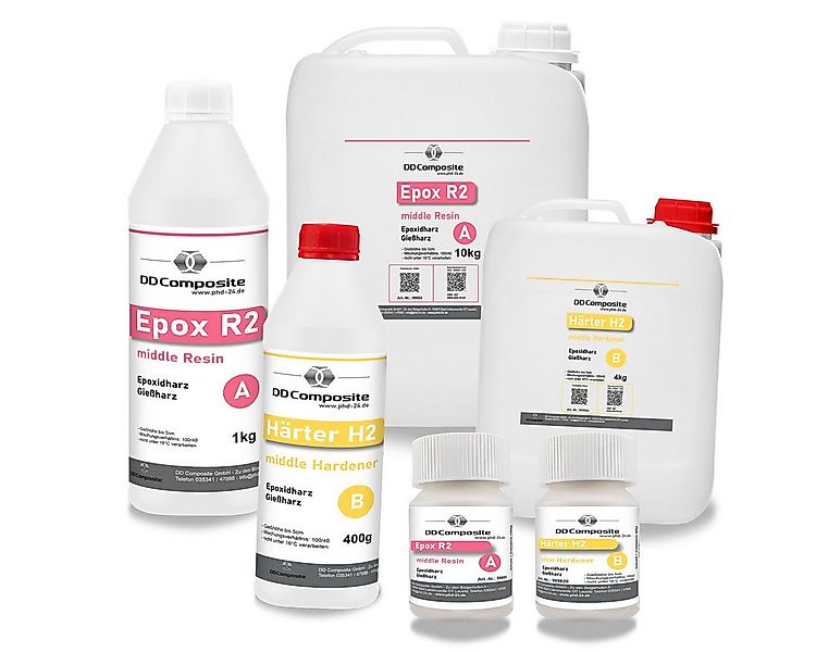 DD Composite Epoxidharz 140g Epox R2 + Härter H2 middle bis 5cm günstig online kaufen