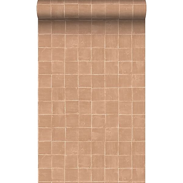 Origin Luxury Wallcoverings Tapete Fliesenmuster Terrakotta 50 X 900 Cm 348 günstig online kaufen