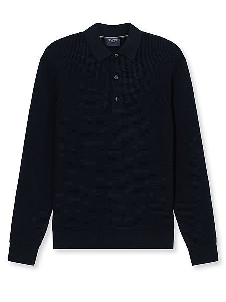 OLYMP Polokragenpullover "Waffle Structure Pullover", strukturiert, unifarb günstig online kaufen