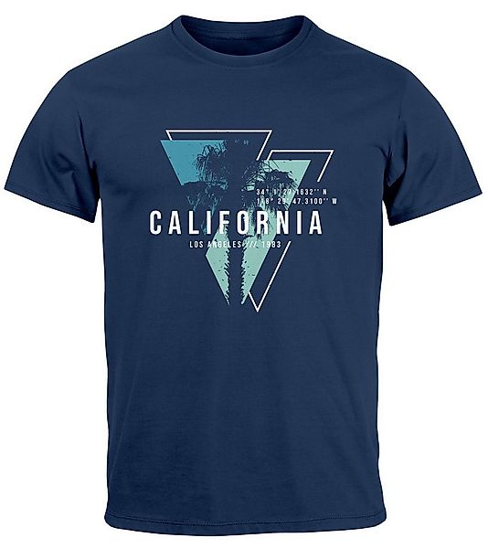 Neverless Print-Shirt Herren T-Shirt California Los Angeles Surfing Motiv S günstig online kaufen