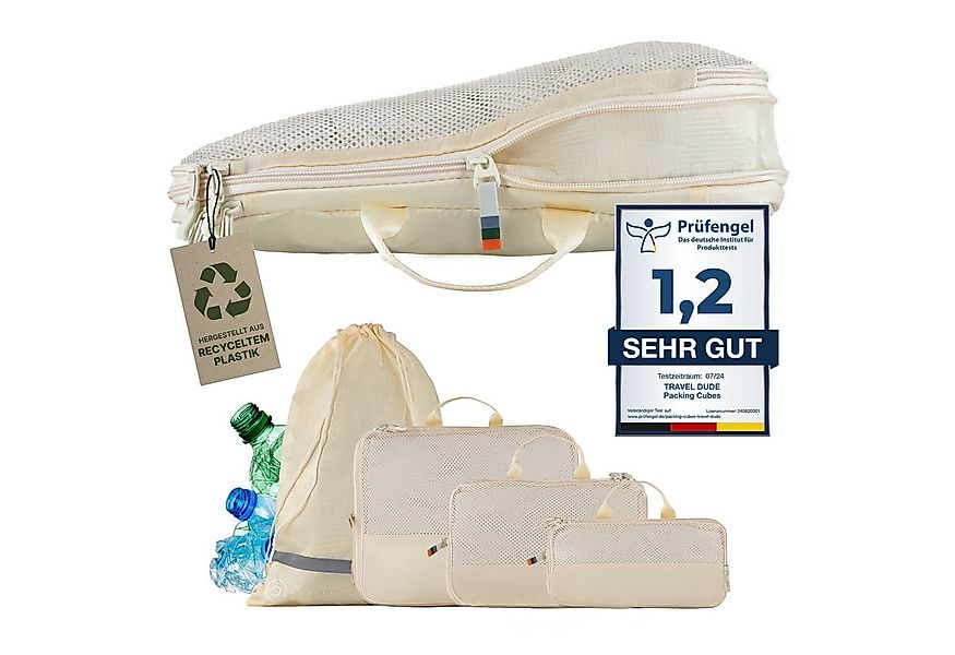 TRAVEL DUDE Kofferorganizer, Packing Cubes aus recycelten Plastikflaschen ( günstig online kaufen