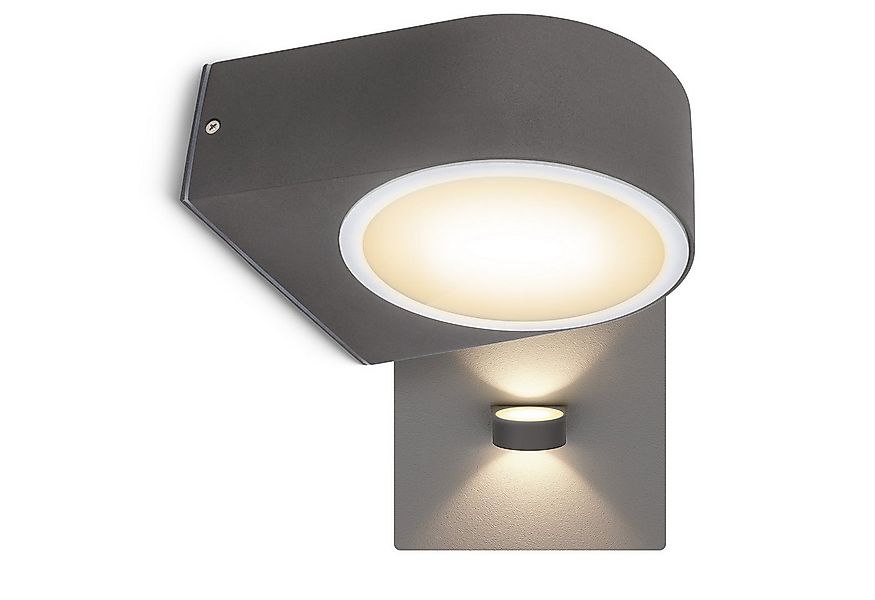 SSC-LUXon LED Außen-Wandleuchte LIMO Wandlampe außen Up & Down IP54 grau mi günstig online kaufen