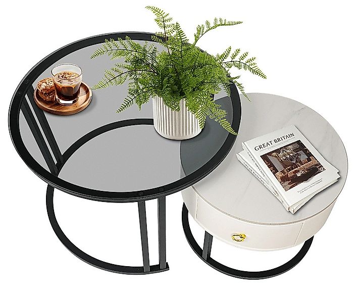 Simloveve Couchtisch 2er Set Beistelltisch für günstig online kaufen