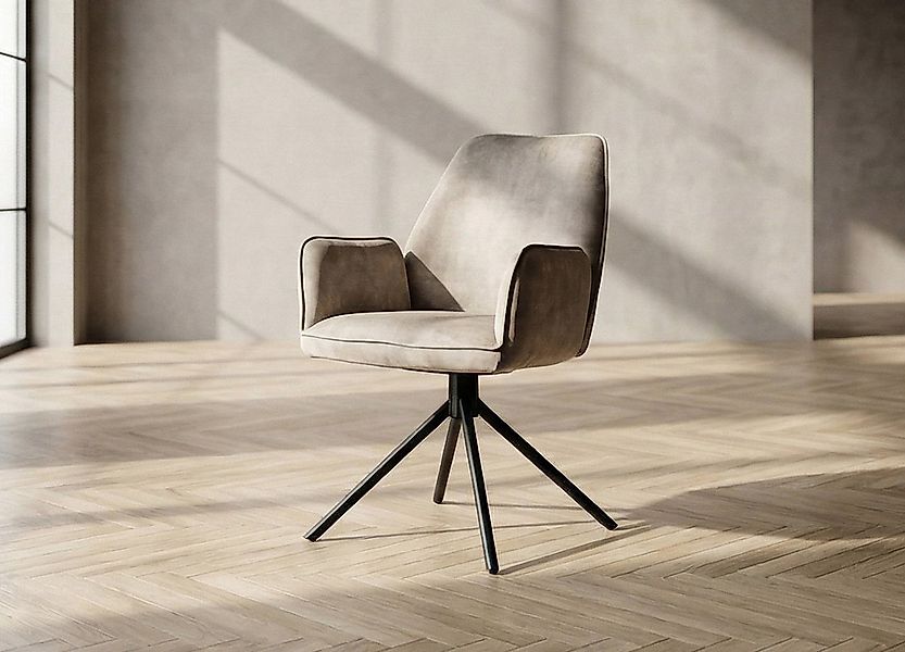 Massivart® Polsterstuhl drehbar, Esszimmerstuhl mit Armlehnen, »Ottawa«, Ve günstig online kaufen