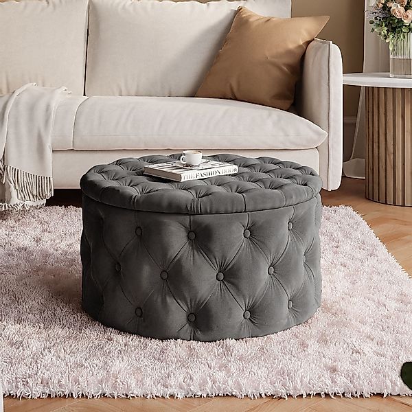 Lookway Hocker CHESTERFIELD runder gesteppter mit günstig online kaufen