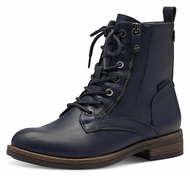 Tamaris Schnürboots, Blockabsatz, Schnürboots Stiefelette mit Zierreißversc günstig online kaufen