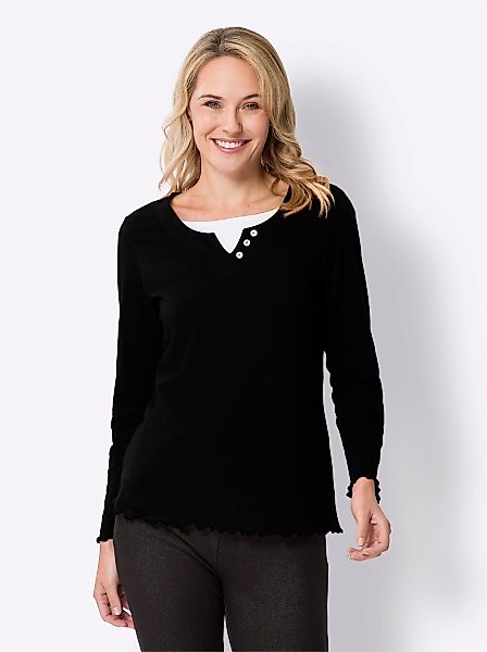 Sieh an! T-Shirt 2-in-1-Langarmshirt günstig online kaufen