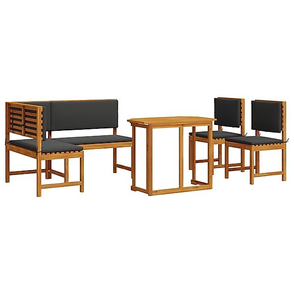 vidaXL 4-tlg Garten-Essgruppe mit Kissen Massivholz Akazie 3329102 günstig online kaufen