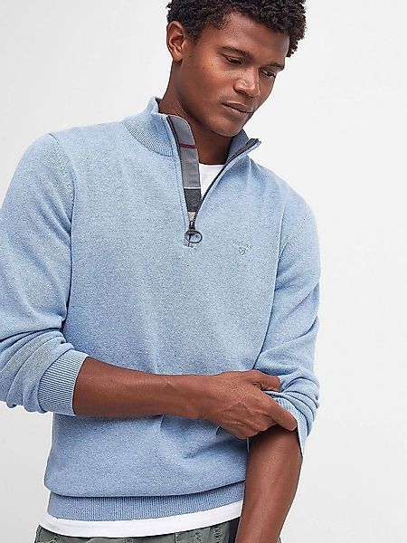 Barbour Half Zip Pullover Hellblau - Größe L günstig online kaufen