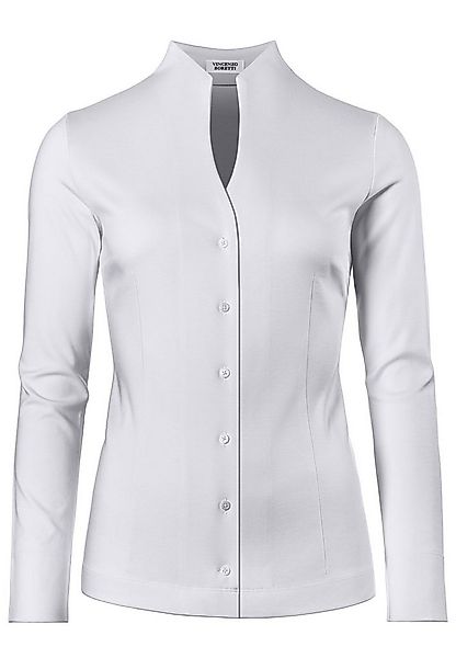 Vincenzo Boretti Klassische Bluse leicht tailliert Jersey Kelchkragen günstig online kaufen