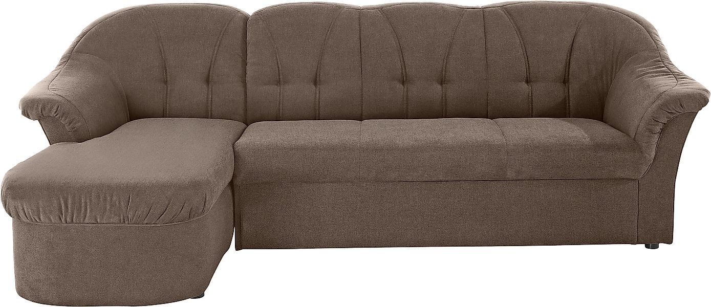DOMO collection Ecksofa »Pegnitz, elegante Rückensteppung, komfortabel, Bre günstig online kaufen