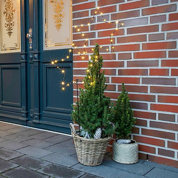 Meinposten LED-Lichterkette Gartenstecker Stern LED Weihnachtsbeleuchtung günstig online kaufen