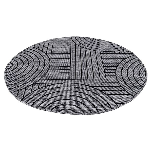 Carpet City Outdoorteppich »DUO RUG 5842«, rund, 5 mm Höhe, Wendeteppich We günstig online kaufen