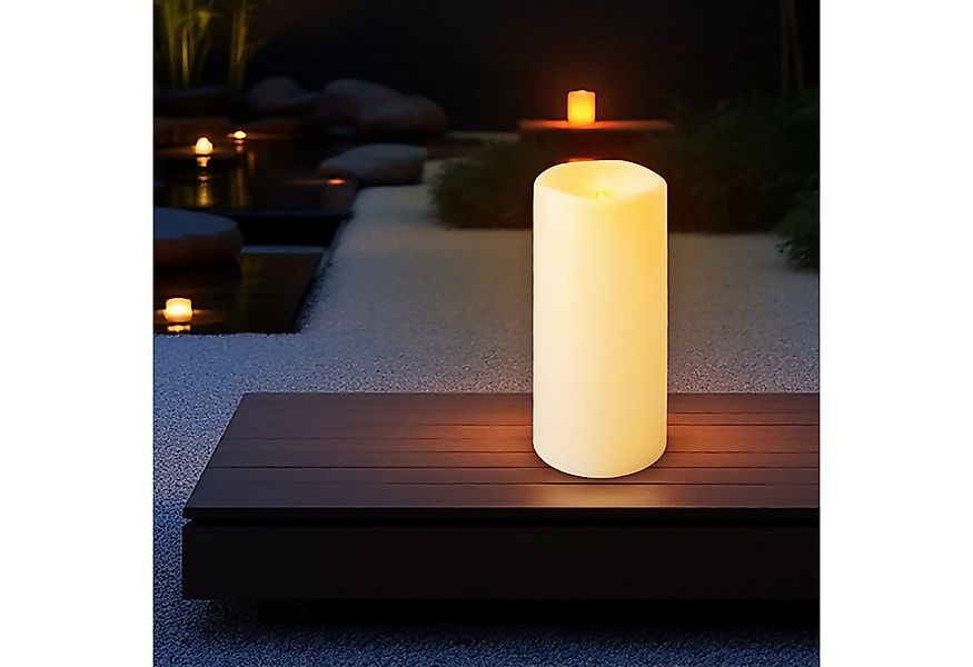 Spetebo LED-Kerze Outdoor creme weiß (Anzahl, 1-tlg., Stück), mit Timer Fun günstig online kaufen