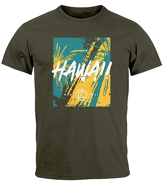 Neverless Print-Shirt Herren T-Shirt Hawaii Surfing günstig online kaufen