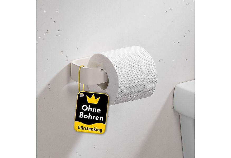 Bürstenking Toilettenpapierhalter ohne Bohren, Selbstklebender Klopapierhal günstig online kaufen