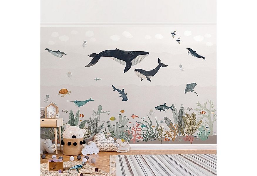 Bilderdepot24 Kindertapete Magische Unterwasserwelt Illustration Kinder Nat günstig online kaufen