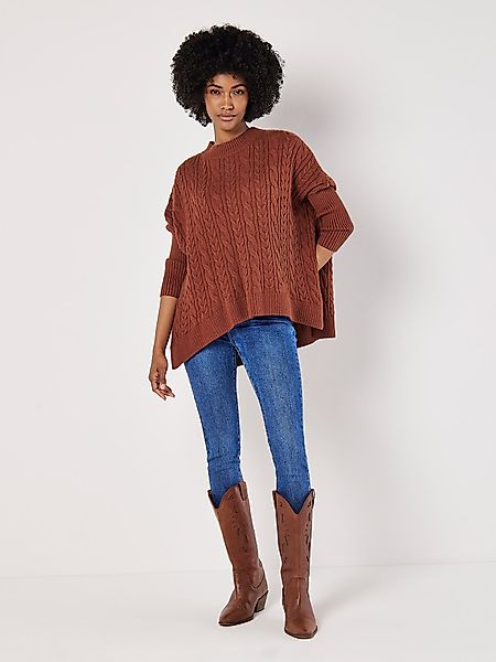 Apricot Rundhalspullover Oversized Pullover, (1-tlg) mit günstig online kaufen