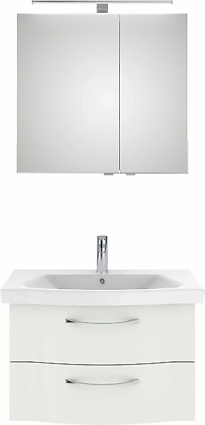 Saphir Badmöbel-Set "6005 Sprint 2-teilig, Keramik-Waschtisch mit LED-Spieg günstig online kaufen
