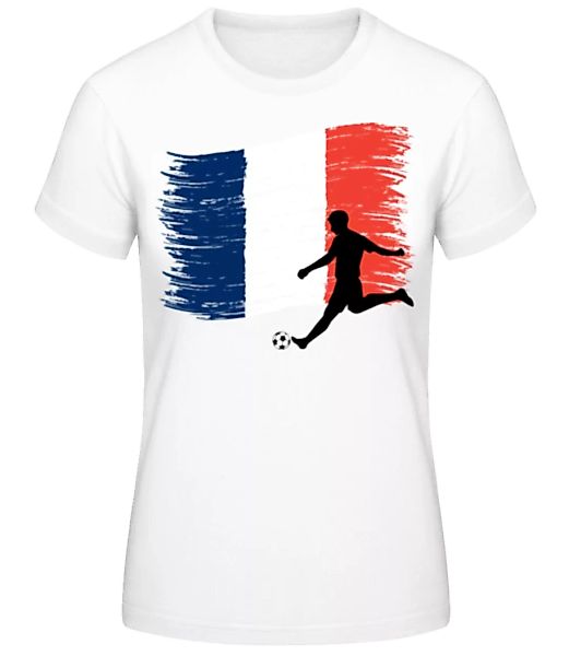 Französische Fahne Fußballer · Frauen Basic T-Shirt günstig online kaufen