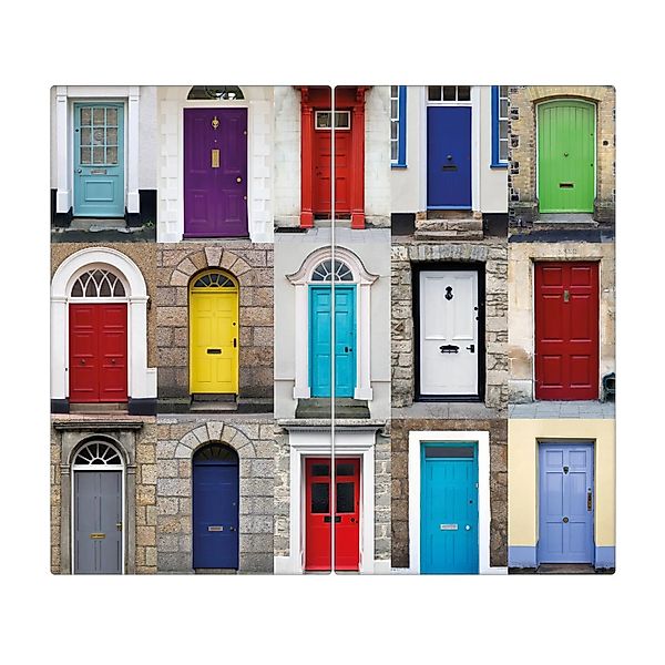 Banjado Herdabdeckplatte Glas 2 Teilig Je 30x52CM Schneidebrett Herdabdecku günstig online kaufen