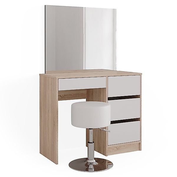 Vicco Schminktisch Sherry, Sonoma/Weiß, 90 cm günstig online kaufen